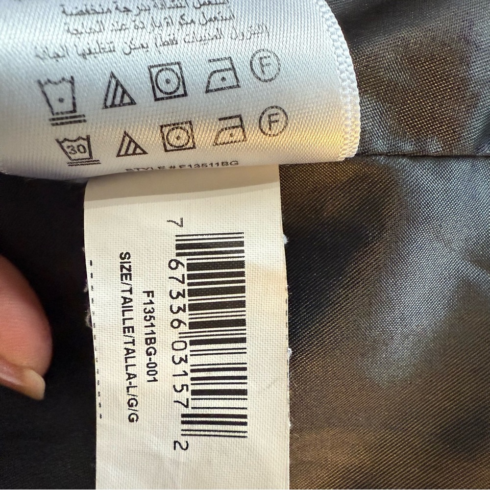 BCBGeneration Black Varsity Jacket with Floral Embroidery, Large, UGC - Picture 11 of 12